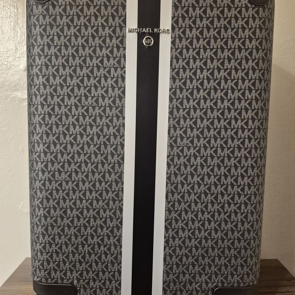 Michael Kors Black and White Monogram Travel Bag